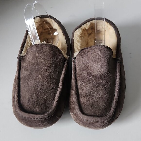 UGG | Ascot Men Gray Suede Shearling Mens Sz 10 - Picture 3 of 5